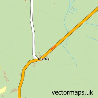 Street map sample of Baile a' Phuill, Argyll and Bute