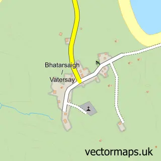 Street map sample of Baile Bhatarsaigh, Western Isles