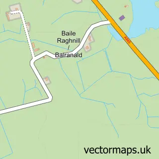 Street map sample of Baile Raghnaill, Western Isles