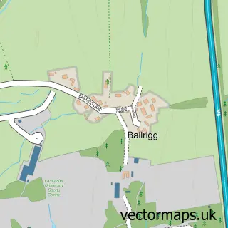 Street map sample of Bailrigg, Lancashire