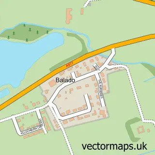 Street map sample of Balado, Perth and Kinross