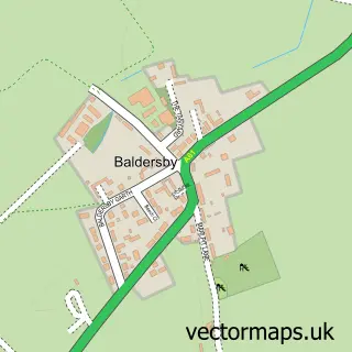 Street map sample of Baldersby, North Yorkshire