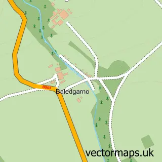 Street map sample of Baledgarno, Perth and Kinross