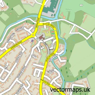 Street map sample of Balerno, City of Edinburgh