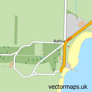 Street map sample of Balfour, Orkney