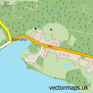 Street map sample of Balmaha, Stirling and Falkirk