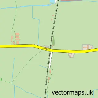 Street map sample of Balne, North Yorkshire