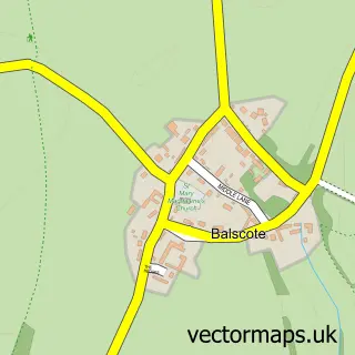 Street map sample of Balscote, Oxfordshire