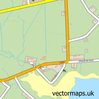 Street map sample of Baltasound, Shetland