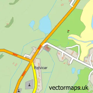 Street map sample of Balvicar, Argyll and Bute