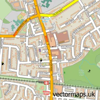 Street map sample of Bamber Bridge, Lancashire