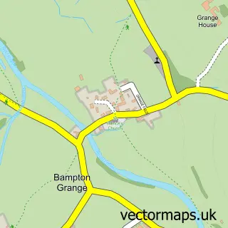 Street map sample of Bampton Grange, Cumbria