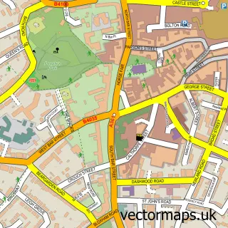 Street map sample of Banbury, Oxfordshire