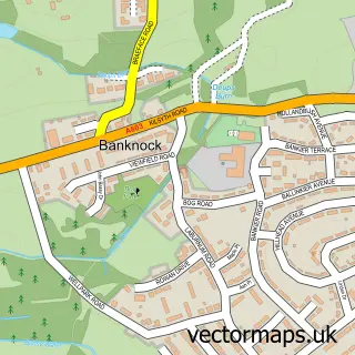 Street map sample of Banknock, Stirling and Falkirk
