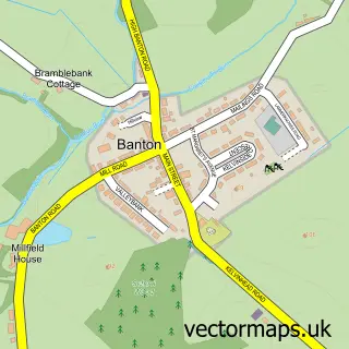 Street map sample of Banton, Dunbartonshire