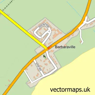 Street map sample of Barbaraville, Ross and Cromarty