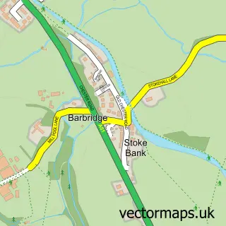 Street map sample of Barbridge, Cheshire