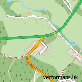 Street map sample of Barcaldine, Argyll and Bute