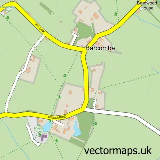 Street map sample of Barcombe, East Sussex