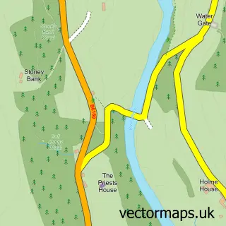 Street map sample of Barden, North Yorkshire