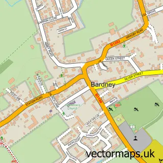 Street map sample of Bardney, Lincolnshire