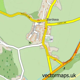 Street map sample of Bardsea, Cumbria