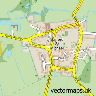 Street map sample of Barford St Michael, Oxfordshire