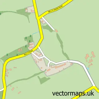 Street map sample of Barham, Suffolk