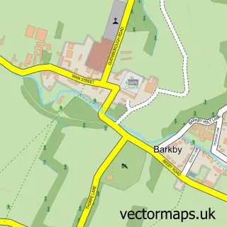 Street map sample of Barkby, Leicestershire