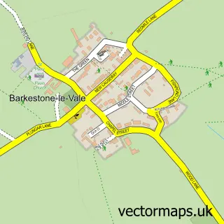 Street map sample of Barkestone, Leicestershire