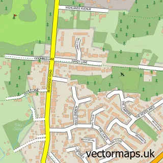 Street map sample of Barkham, Berkshire