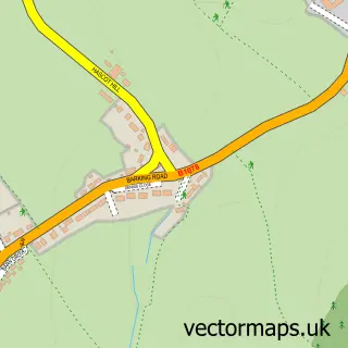 Street map sample of Barking, Suffolk
