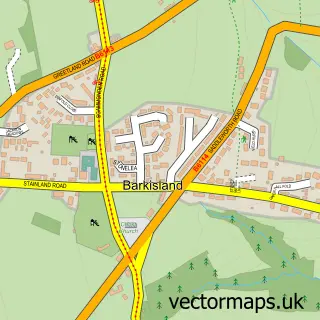 Street map sample of Barkisland, West Yorkshire