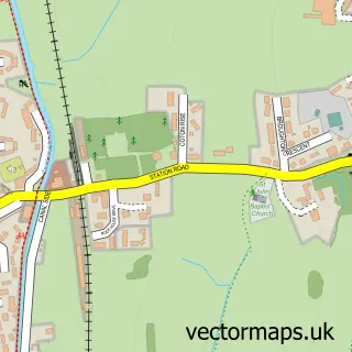 Street map sample of Barlaston, Staffordshire