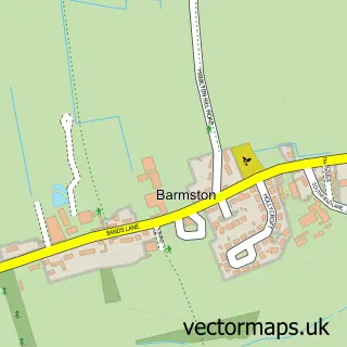 Street map sample of Barmston, East Riding of Yorkshire