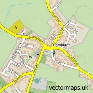 Street map sample of Barnburgh, South Yorkshire