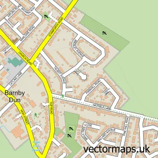 Street map sample of Barnby Dun, South Yorkshire