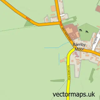 Street map sample of Barnby Moor, Nottinghamshire