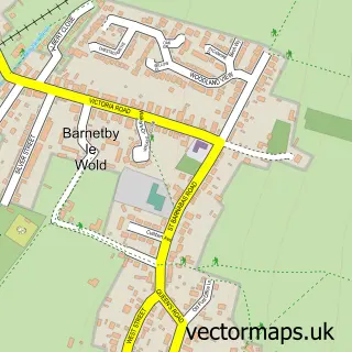 Street map sample of Barnetby le Wold, Lincolnshire