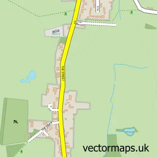 Street map sample of Barney, Norfolk