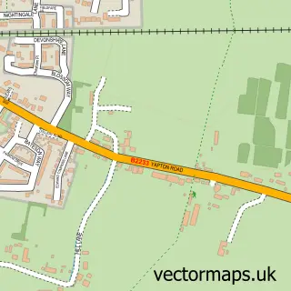 Street map sample of Barnham, West Sussex