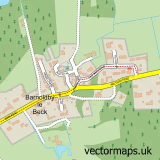 Street map sample of Barnoldby le Beck, Lincolnshire