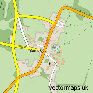Street map sample of Barnsley, Gloucestershire