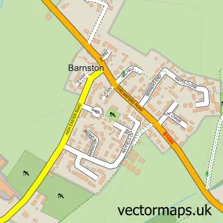 Street map sample of Barnston, Essex