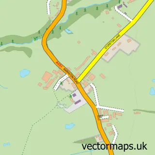 Street map sample of Barnston, Merseyside