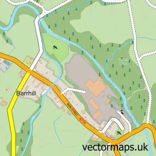 Street map sample of Barrhill, Ayrshire and Arran