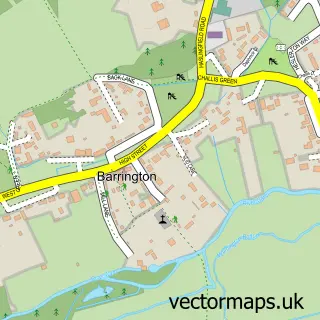Street map sample of Barrington, Cambridgeshire