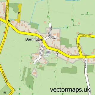 Street map sample of Barrington, Somerset