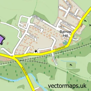 Street map sample of Barrow Hill, Derbyshire