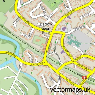 Street map sample of Barrow upon Soar, Leicestershire